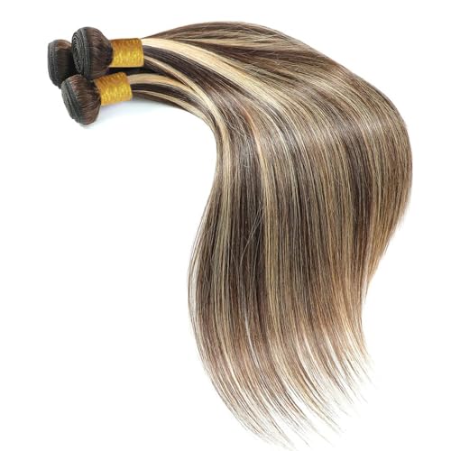 Biliisyff P4/613 Ombre Highlight Brown Straight Hair Bundles 22-26 Inch
