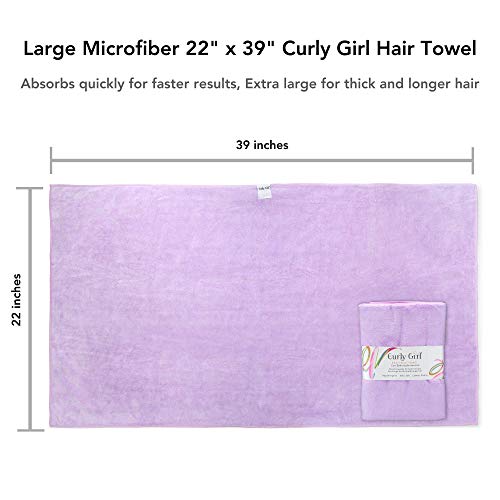Curly Girl Microfiber Hair Towel – Anti-Frizz Fast Drying