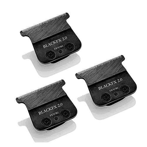 FX707ZB2 Replacement Blades Compatible with BaBylissPRO FX787 & FX726 Trimmers, for Outlining Hair Trimmers (FX787) and Trimmers (FX726) - black,3pcs