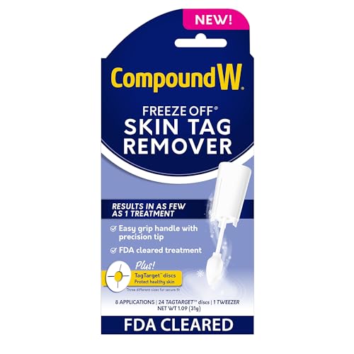 Compound W Freeze Off Skin Tag Removal Kit - 1 Count with 8 Treatments & Tweezers