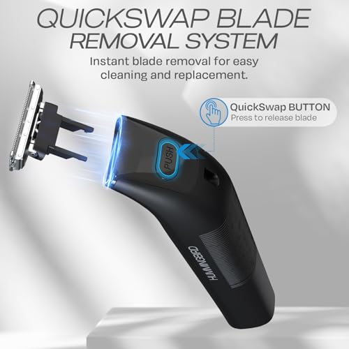 HUMMINGBIRD MK4 Electric Trimmer for Men ? Precision Face & Body Hair Trimmer Kit, Waterproof Shaver for Hard to Reach Areas, USB-C Rechargeable, LED Display & Storage Base