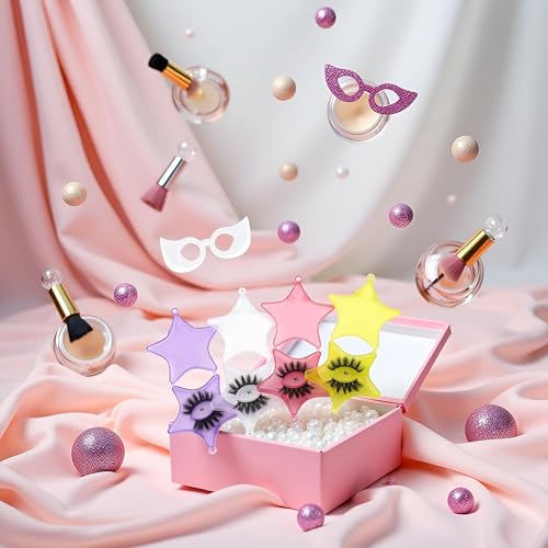 4Pcs Star-Shaped Eyelash Storage Boxes - 3D False Lash Cases