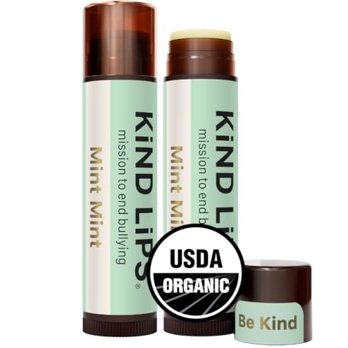 Kind Lips Mint Mint Extra Minty Organic Lip Balm Natural Moisturizing Lip Care 2 Pack