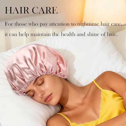 Satin Bonnet Double Layer Silk Sleeping Cap for Natural Curly Hair