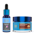 Blue Nectar Bakuchiol Anti Aging Serum for Fine Lines (1 Fl Oz) & Paired Walnut Gel Face Scrub, delicately exfoliating for both Women & Men (1.76 Oz)