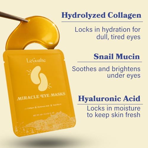 Gold Under Eye Patches for Puffy Eyes & Dark Circles (20 Pairs)