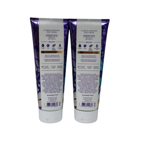 Bath & Body Works BUTTERFLY Ultimate Hydration Body Cream Gift Set with a Blue Bow for Holidays & Gifts - Pack of 2