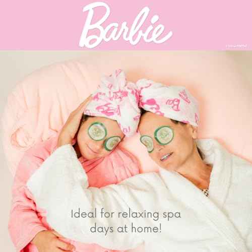 Franco Barbie 2-Pack Microfiber Hair Towel Wrap Turban for Bath/Beauty/Travel for Straight, Wavy & Curly Hair (Officially Licensed Product)