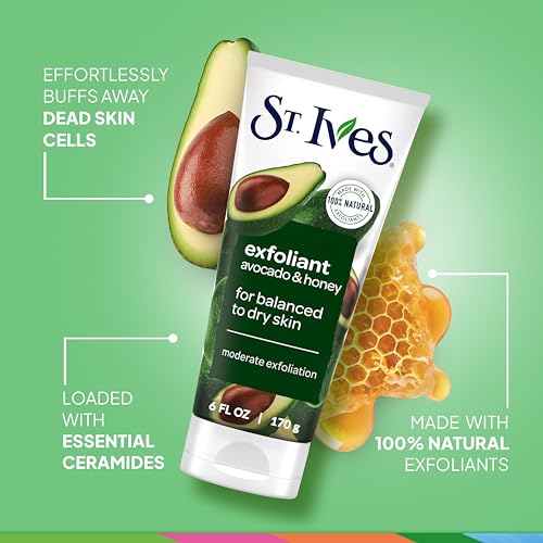 Moderate Exfoliating Face Scrub with Avocado & Honey - 6 oz - Variation of THIS listing