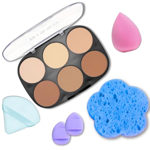 Makeup Kit Bissú Contour Palette with Velvet Puff & Sponges - 01 Clear to Medium