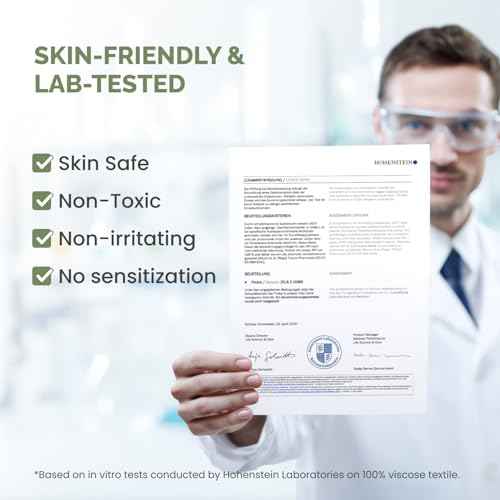 PLANTIFIQUE Disposable Face Towels XL 10"x12" - 100% Biodegradable Viscose Facial Towelettes for Women Skin Care - Face Cleaning Towel 50 Count