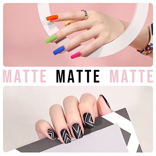 GAOY Matte Gel Top Coat - No Wipe Velvet Finish UV LED Gel Polish (16ml)