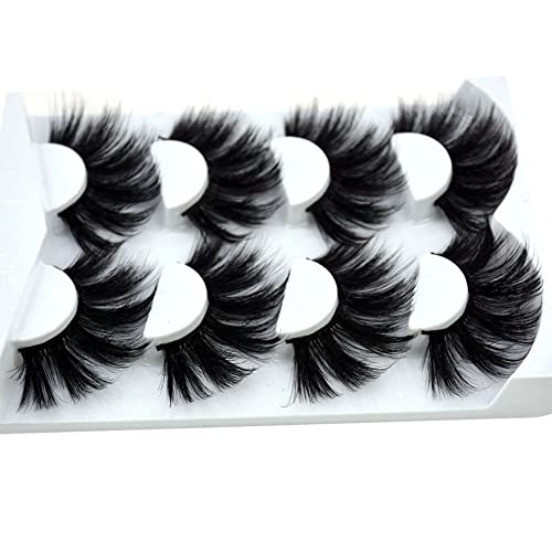 3D Mink 25mm False Eyelashes - Fluffy Wispy Lashes (4 Pairs)