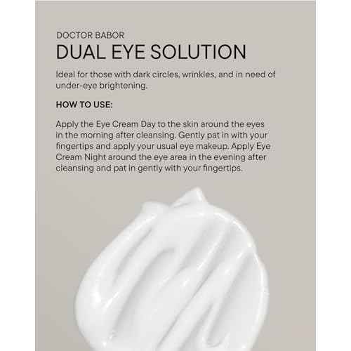 BABOR DOCTOR Lifting Rx Dual Eye Solution, Morning & Night Eye Cream, Day Boost Complex Smooths & Firms, Night Recharge Complex Reduces Dark Circles & Under-Eye Bags, Target Crow's Feet & Wrinkles