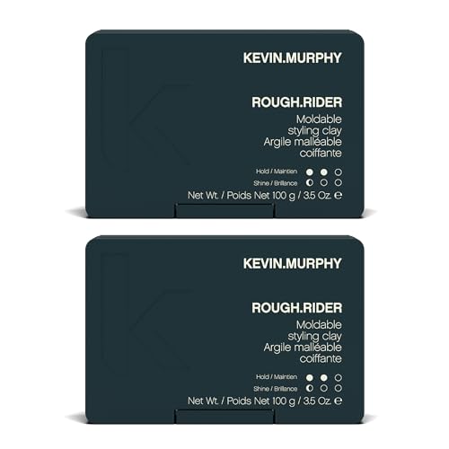 KEVIN.MURPHY ROUGH.RIDER Clay - Hair Strengthening - For All Hair Types - Moldable Styling Clay - Sulphate Free Care (Pack of 2)