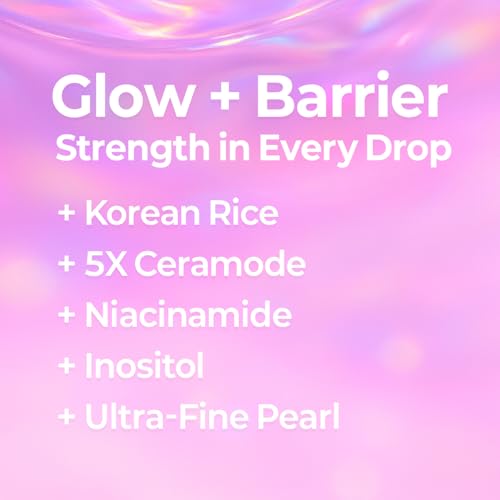FARMSKIN Riceramin Super Glow Serum - Revitalizing & Moisturizing Makeup Primer Face Serum with 5x Ceramide, Rice Extract & Vitamin C - Korean Skin Care for Uneven Skin Tone & Visible Spots 1.69 fl oz