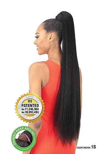 Mayde Beauty Pony Pro Stretch & Lock Yaky Straight Ponytail YAKI PRO 36” (1B)