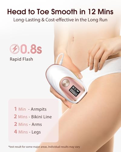 Laser Hair Removal Device IPL with Ice Cooling System - Rose Gold