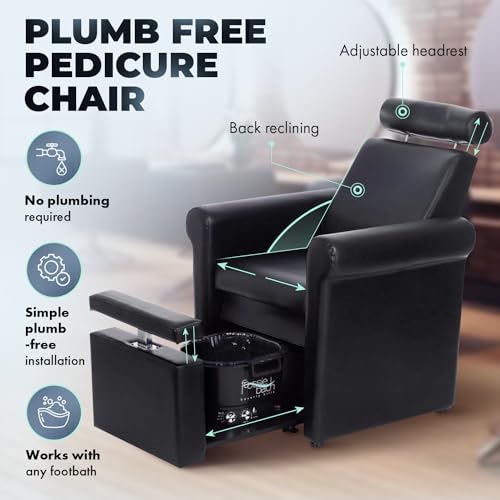 Mona Lisa Plumb Free Pedicure Chair - No Plumbing, Portable