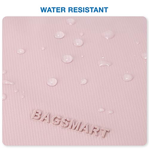 BAGSMART Pink Medium Travel Toiletry Bag Organizer Water-Resistant Dopp Kit