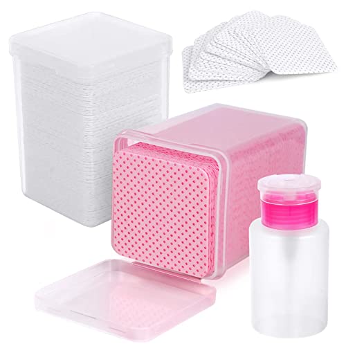 400 Eyelash Extension Glue Wipes + Pump Dispenser Bottle