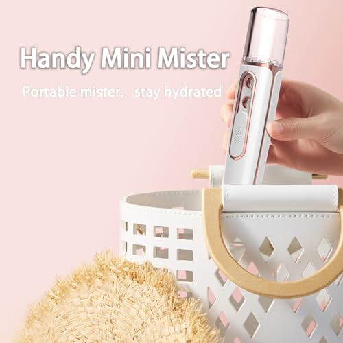 Nano Facial Mister with Dual Nozzle, USB Rechargeable, Cool Mist