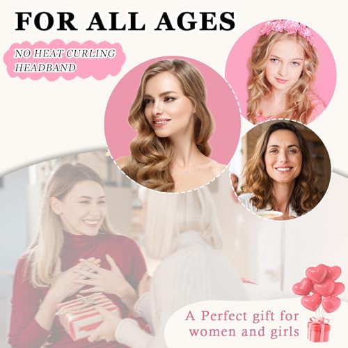 Gwabee 70" No Heat Hair Curlers Set - Soft Velvet Overnight Curls Headband