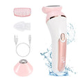 YHC Electric Razor for Women ? 2-in-1 Waterproof Cordless Shaver for Legs, Underarms, Face & Bikini, Hypoallergenic Blades, Wet & Dry Use, USB Rechargeable (Pink).