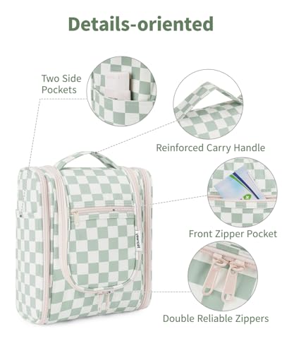 Narwey Hanging Travel Toiletry Bag - Mint Green Organizer