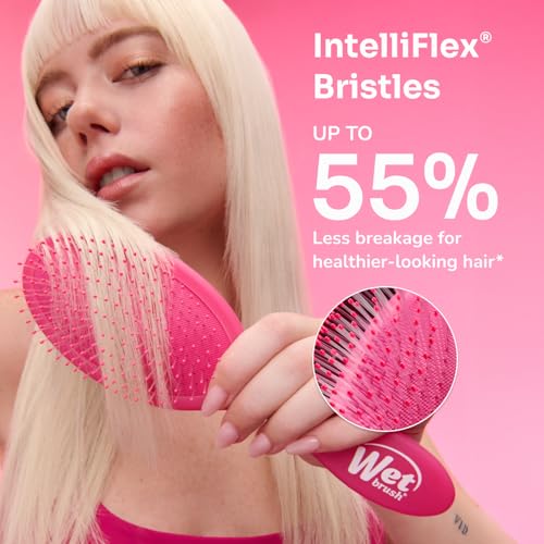 Wet Brush Mini Detangling Hairbrush, Sky - Portable Wet & Dry Brush