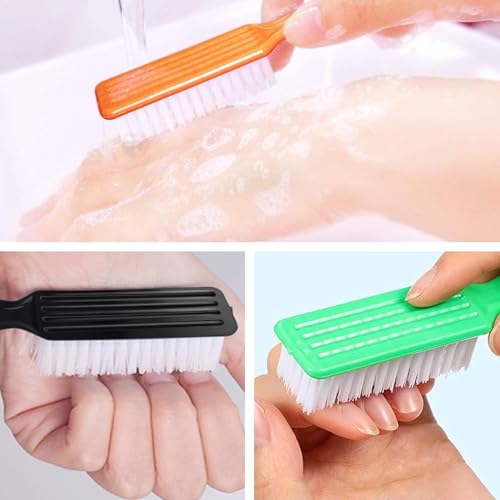 10 Pcs Nail Brush Set - Compact Handle Grip Manicure Tools