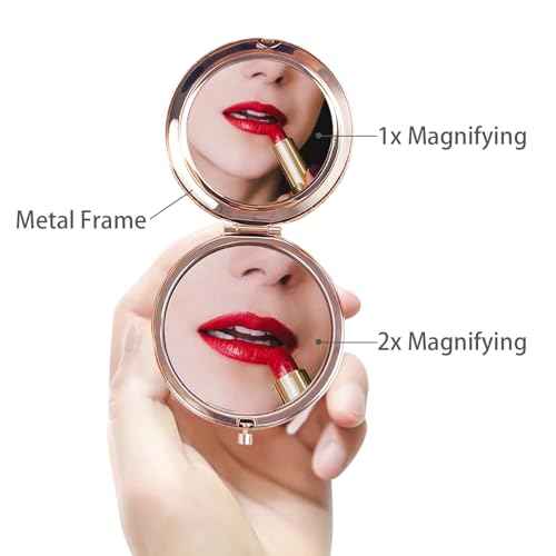 Compact Mirror Round 2.6¡± Metal Double Sided 1X/2X Engraved Pocket Mirror Gifts for Women Mom Wife Sister Daughter Niece Granddaughter (RG01)