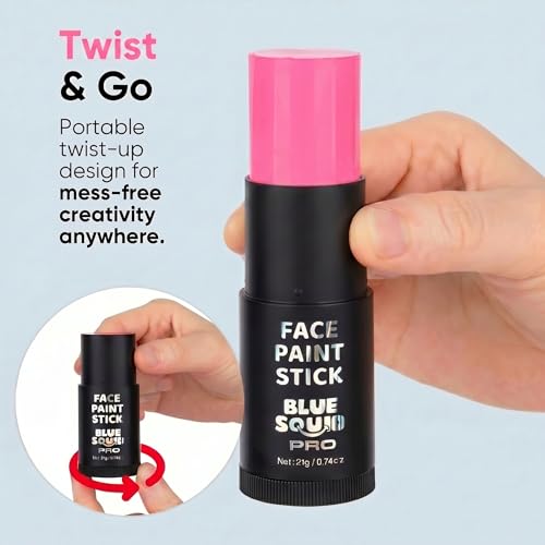 Blue Squid PRO Pink Face Paint Stick - Waterproof Eye Black