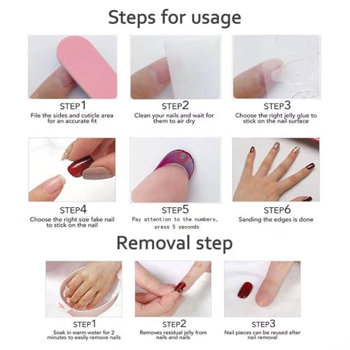 French Purple Duckbill Press On Nails - 10 Pc Handmade Kit