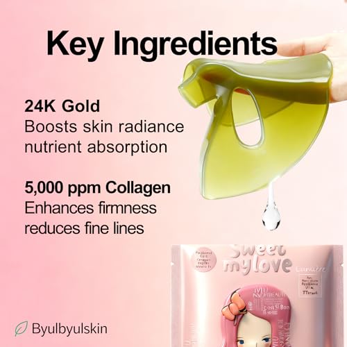Madecassoside Hydrogel Mask 5 Sheets, Collagen & Peptide &Marine Ex&Panthenol for Skin Repair & Elasticity, Long-lasting Hydration, Better Nutrient Absorption , Korean Face Mask (Anti-aging)