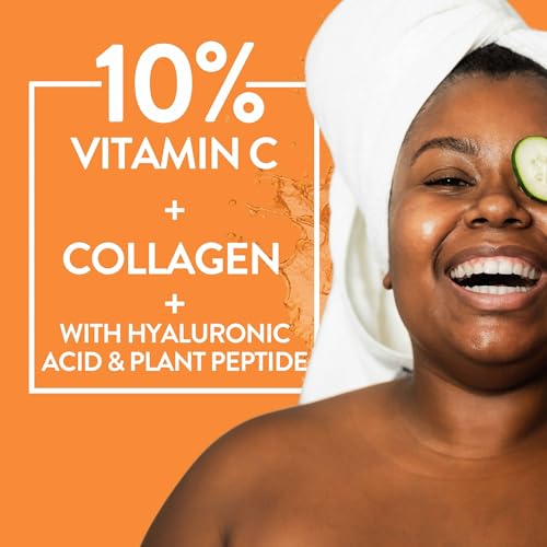By Nature Gel Face Moisturizer - 10% Vitamin C + Collagen Peptide Moisturizer for Face and Neck - Energize and Hydrate Dull Skin + Fade Dark Spots - Dry Skin Face moisturizer Gel
