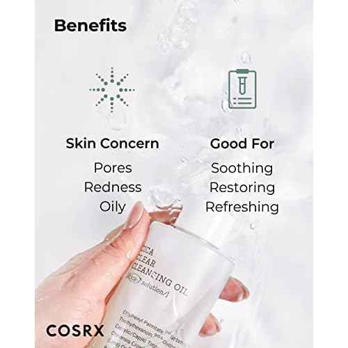 COSRX Pure Fit Cica Cleansing Oil, 6.76 fl. oz / 200ml | Light Weight Oil Purifying Centella for Sensitive Skin | CICA-7 Complex, Jojoba seed oil