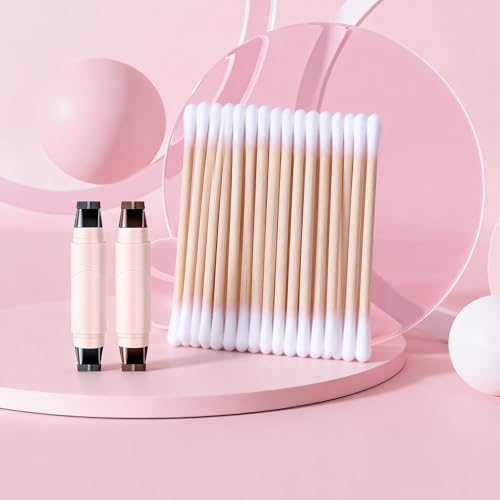 Rotating Eyeliner Stamp Pen - 2pc Wing Kit with 100 Cotton Swabs