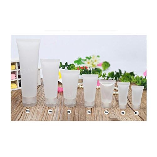 20PCS Emply Plastic Cosmetic Soft Tube Vial Bottles with Flip Cover Makeup Travel Sample Packing Storage Holder Container for Facial Cleanser(100ml/3.4oz) (Pack of 2)