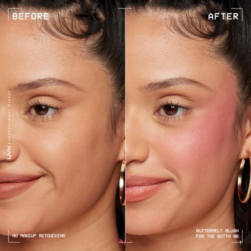 NYX Buttermelt Powder Blush – Fade-Resistant, 12HR Wear