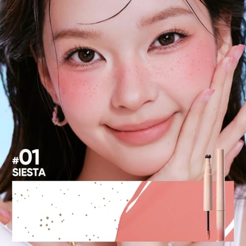 Judydoll 2-in-1 Freckle Stamp & Blush Duo, Natural Sun-Kissed