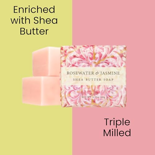 Greenwich Bay Mini Botanical Soap Bars ? 12 Pack 1.9 oz Each ? Individually Wrapped Guest Soaps for Airbnb, Spa, Travel, Bath ? Travel Size Bar Soap Set, Rosewater