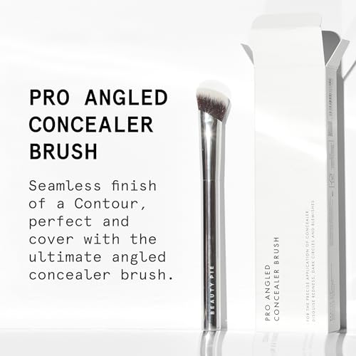 Beauty Pie Pro Angled Concealer Brush, Contour, perfect and cover with the ultimate angled concealer brush, From one of the world's leading labs, Professional luxury quality, Vegan