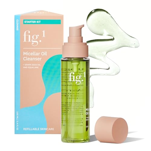 Fig.1 Micellar Oil Cleanser - Makeup Remover with Squalane & Grapeseed Oil 3.4oz