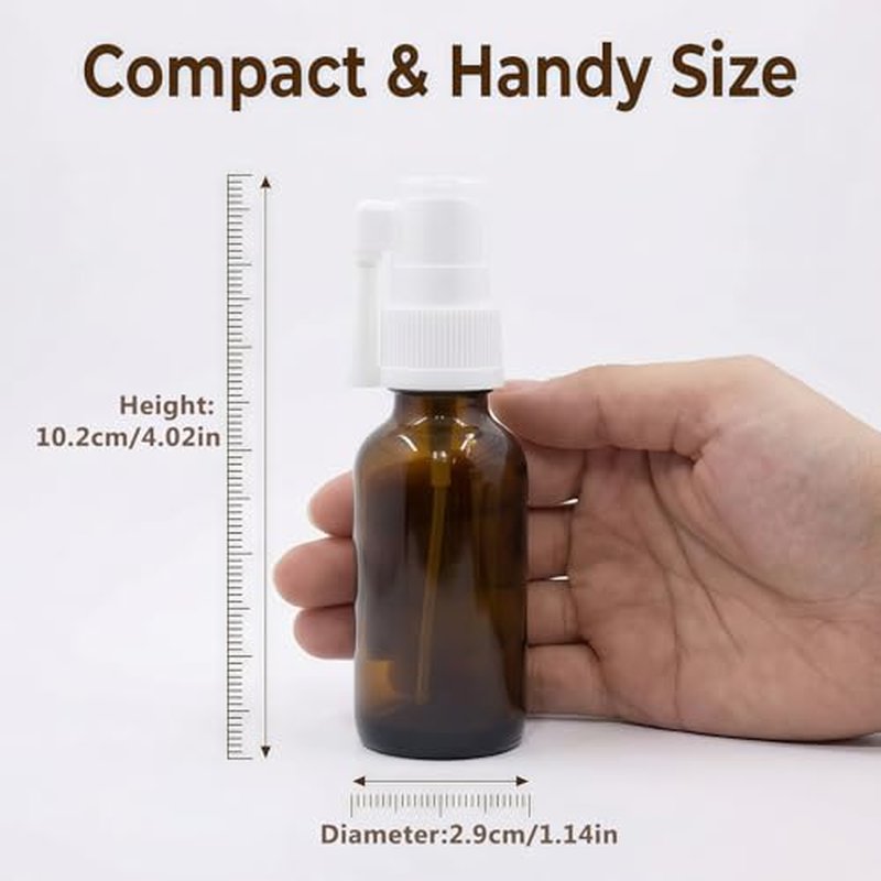 2-Pack 30ML Brown Glass Spray Bottles with 360° Rotation