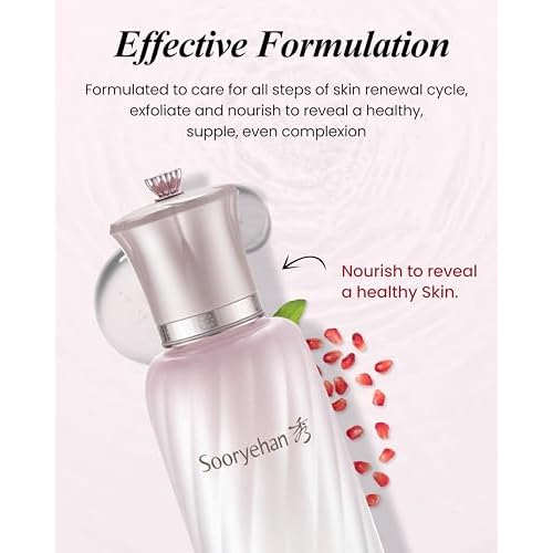 Sooryehan Ultimate Pomegranate Ampoule gift Set (55 ml/1.86 fl oz) - Skin Elasticity, Reduced Wrinkles & Skin Tone Improvement by LG Beauty. Collagen, Elastin, Vitamin C, Propolis,