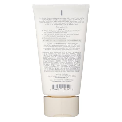 Kristin Ess Hair Weightless Shine Air Dry Cream for Curl Definition, Smoothing + Blowout Prep - Frizz Control - Light Hold - Women's Styling Product for Frizzy, Wavy + Curly Hair - Vegan