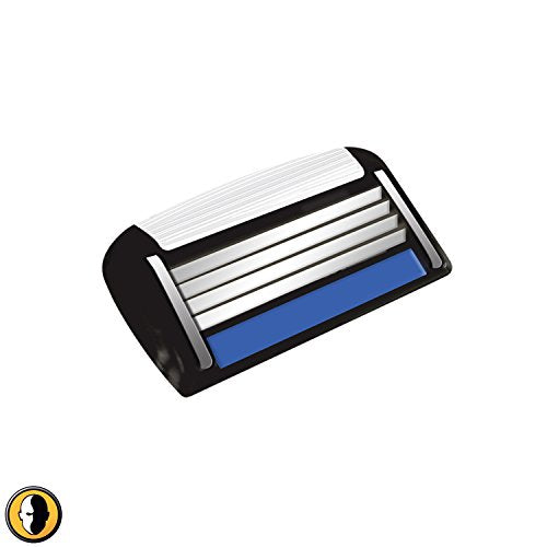 HeadBlade Men's HB4 Refill Shaving Razor Blades - 4 Stainless Steel Blades for No Tugging or Pulling, Shave Less, Works for Face, Body, and Scalp (12 Blades) 3 Pack