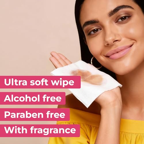 MOONIES Compact Travel Makeup Remover Wipes 99% Water & Aloe