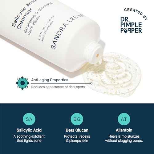 SLMD by Dr. Pimple Popper - Salicylic Acid Cleanser (2 fl oz) Exfoliating Gel Cleanser Face Wash Acne-Prone Skin - Face Wash Helps Reduce the Appearance of Blackheads & Whiteheads